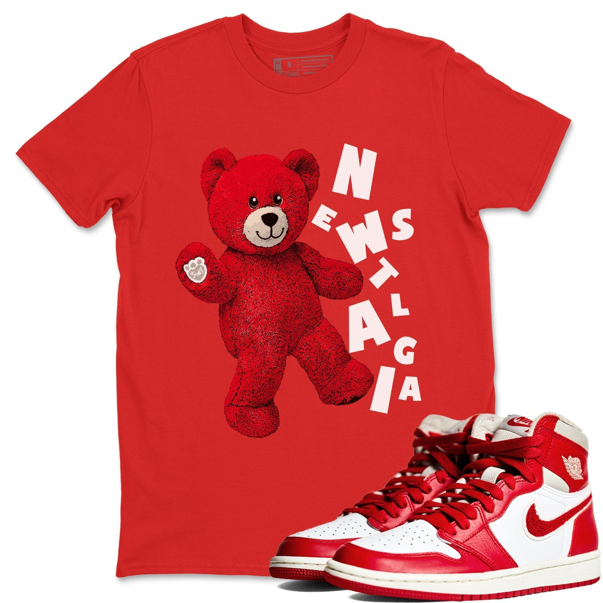 Jordan 1 Newstalgia Sneaker Matching T-Shirt Hello Bear Sneaker Tees Jordan 1 Newstalgia Sneaker Release Tees Crew Neck Tees