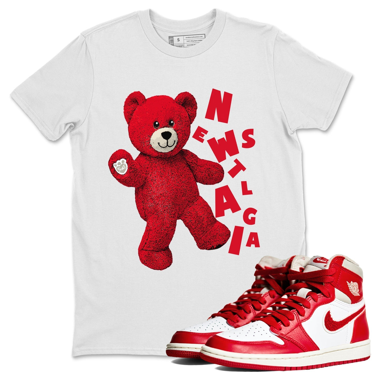 Jordan 1 Newstalgia Sneaker Matching T-Shirt Hello Bear Sneaker Tees Jordan 1 Newstalgia Sneaker Release Tees Crew Neck Tees