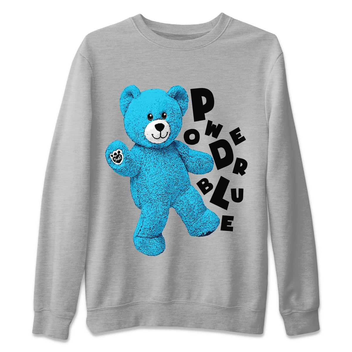 Jordan 1 Powder Blue Sneaker Matching T-Shirt Hello Bear Sneaker Tees Jordan 1 Powder Blue Sneaker Release Tees Crew Neck Tees
