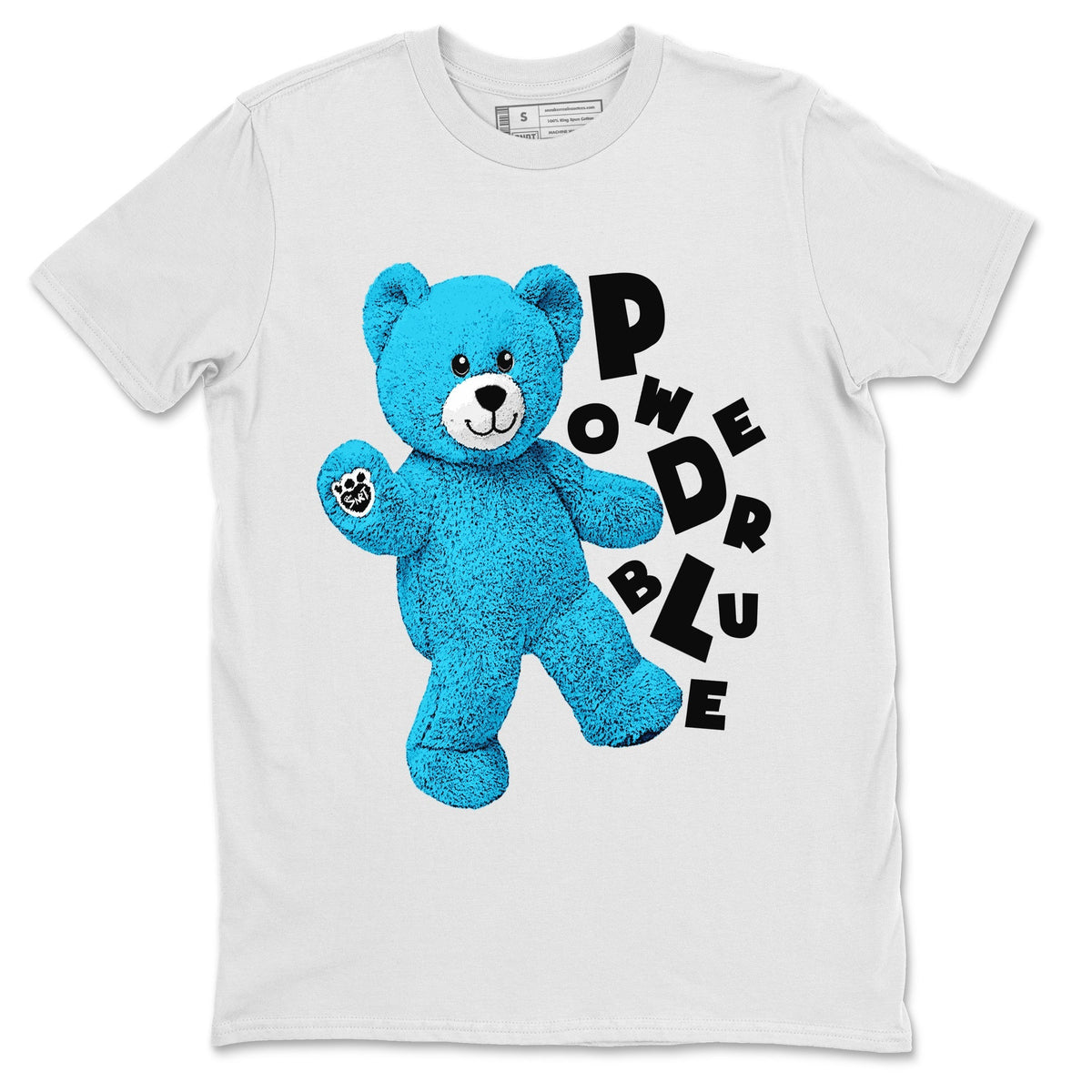 Jordan 1 Powder Blue Sneaker Matching T-Shirt Hello Bear Sneaker Tees Jordan 1 Powder Blue Sneaker Release Tees Crew Neck Tees