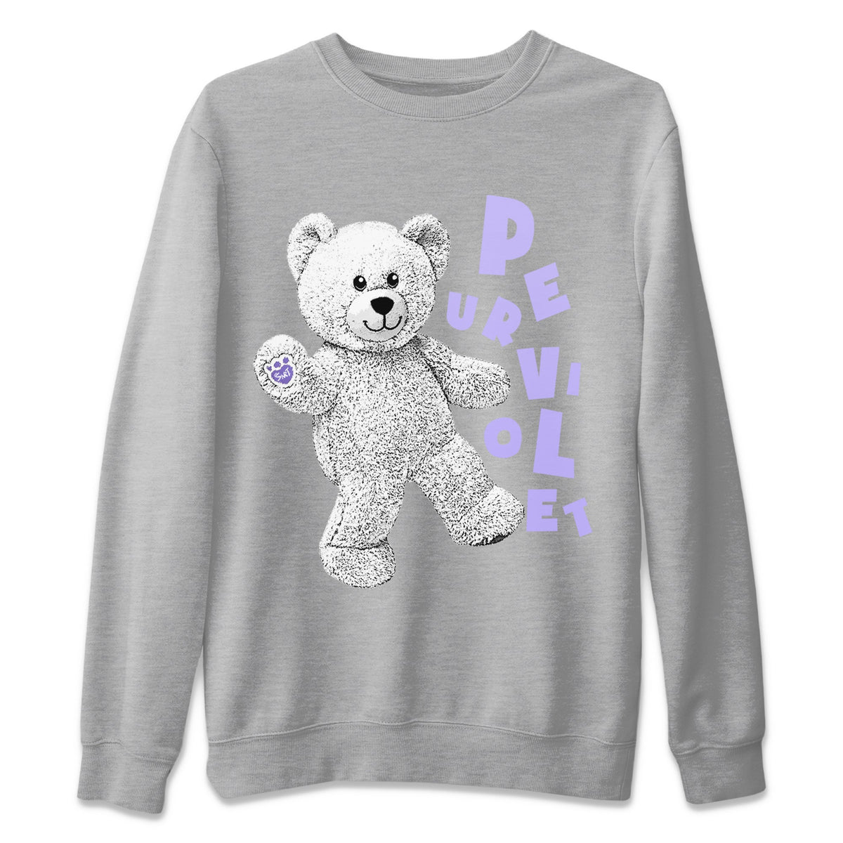 Jordan 11 Pure Violet Sneaker Matching T-Shirt Hello Bear Sneaker Tees Jordan 11 Pure Violet Sneaker Release Tees Crew Neck Tees