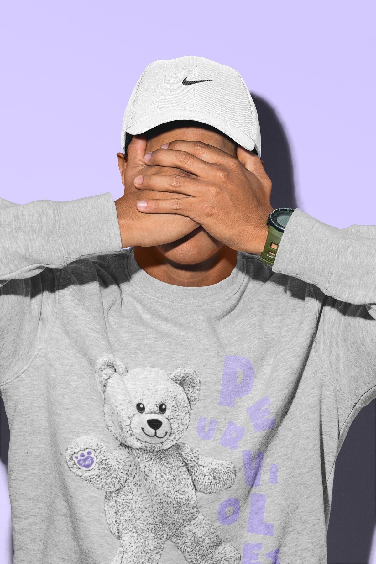 Jordan 11 Pure Violet Sneaker Matching T-Shirt Hello Bear Sneaker Tees Jordan 11 Pure Violet Sneaker Release Tees Crew Neck Tees