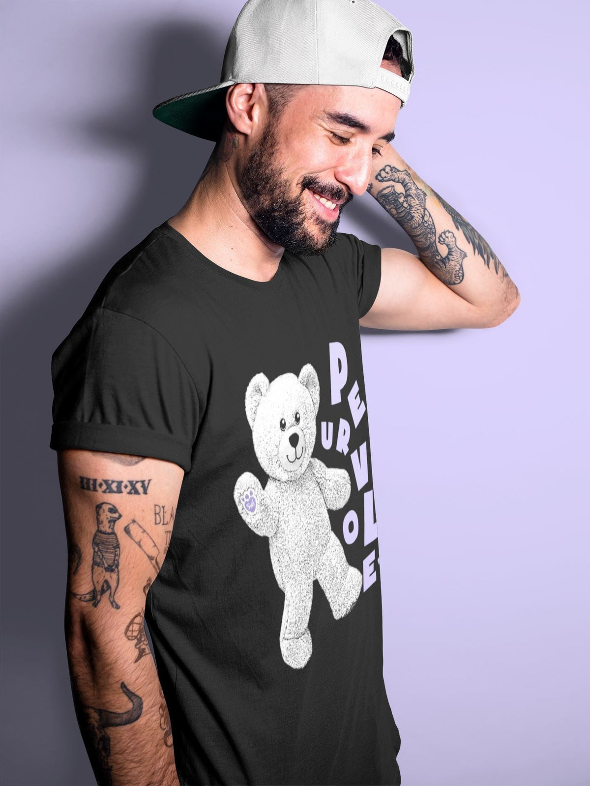 Jordan 11 Pure Violet Sneaker Matching T-Shirt Hello Bear Sneaker Tees Jordan 11 Pure Violet Sneaker Release Tees Crew Neck Tees