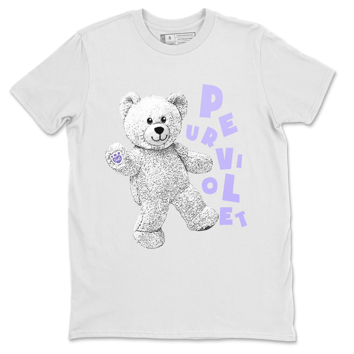 Jordan 11 Pure Violet Sneaker Matching T-Shirt Hello Bear Sneaker Tees Jordan 11 Pure Violet Sneaker Release Tees Crew Neck Tees