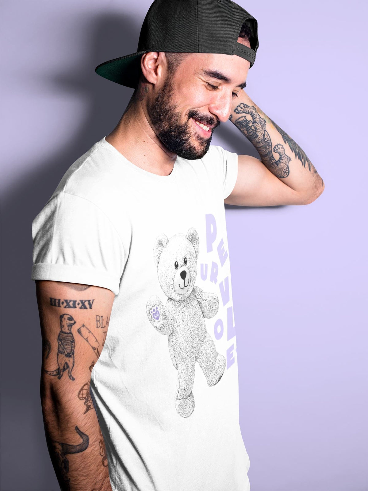 Jordan 11 Pure Violet Sneaker Matching T-Shirt Hello Bear Sneaker Tees Jordan 11 Pure Violet Sneaker Release Tees Crew Neck Tees