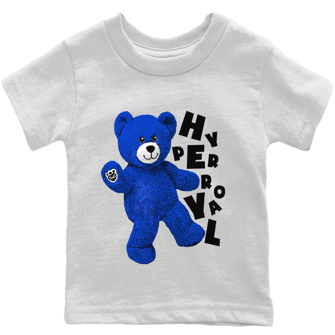 Jordan 12 Hyper Royal Sneaker Matching T-Shirt Hello Bear Sneaker Tees Jordan 12 Hyper Royal Sneaker Release Tees Kids Shirts