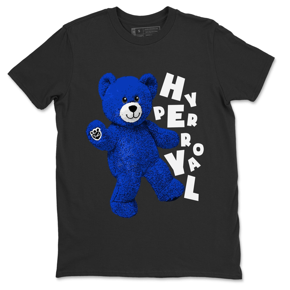 Jordan 12 Hyper Royal Sneaker Matching T-Shirt Hello Bear Sneaker Tees Jordan 12 Hyper Royal Sneaker Release Tees Crew Neck Tees