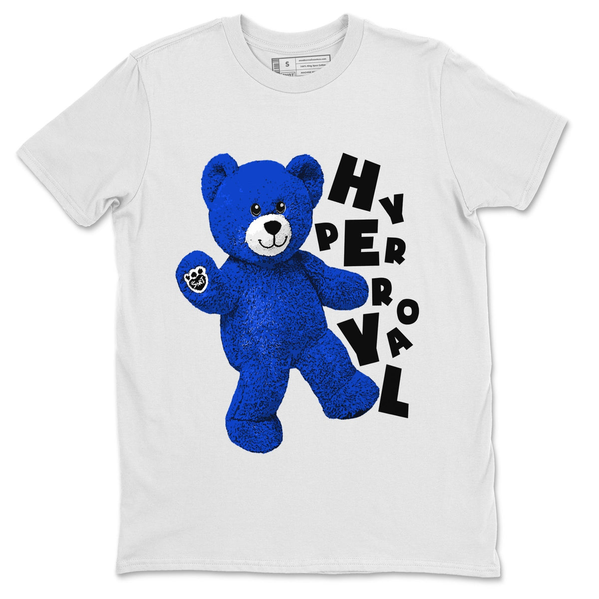 Jordan 12 Hyper Royal Sneaker Matching T-Shirt Hello Bear Sneaker Tees Jordan 12 Hyper Royal Sneaker Release Tees Crew Neck Tees