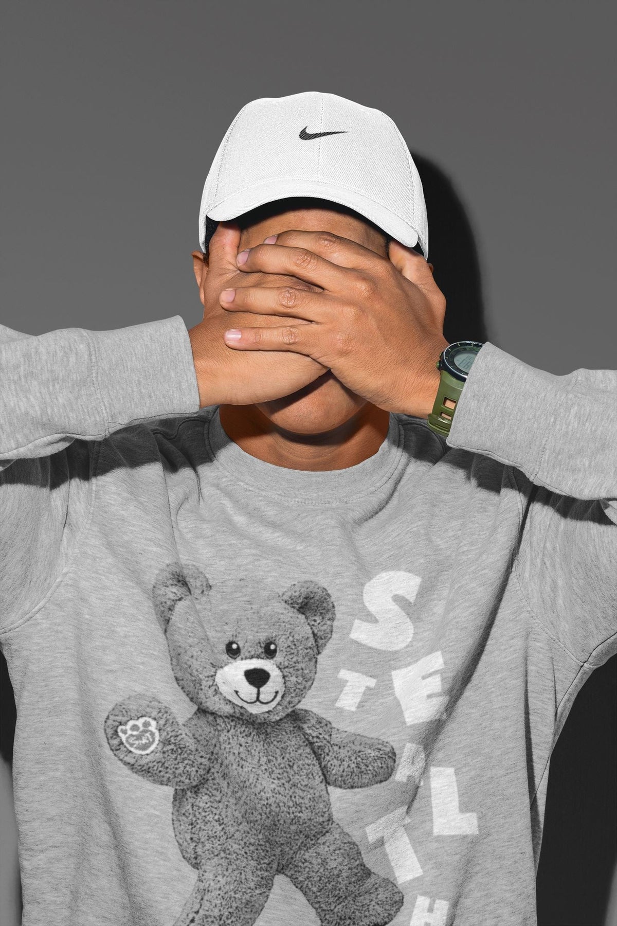 Jordan 12 Stealth Sneaker Matching T-Shirt Hello Bear Sneaker Tees Jordan 12 Stealth Sneaker Release Tees Crew Neck Tees