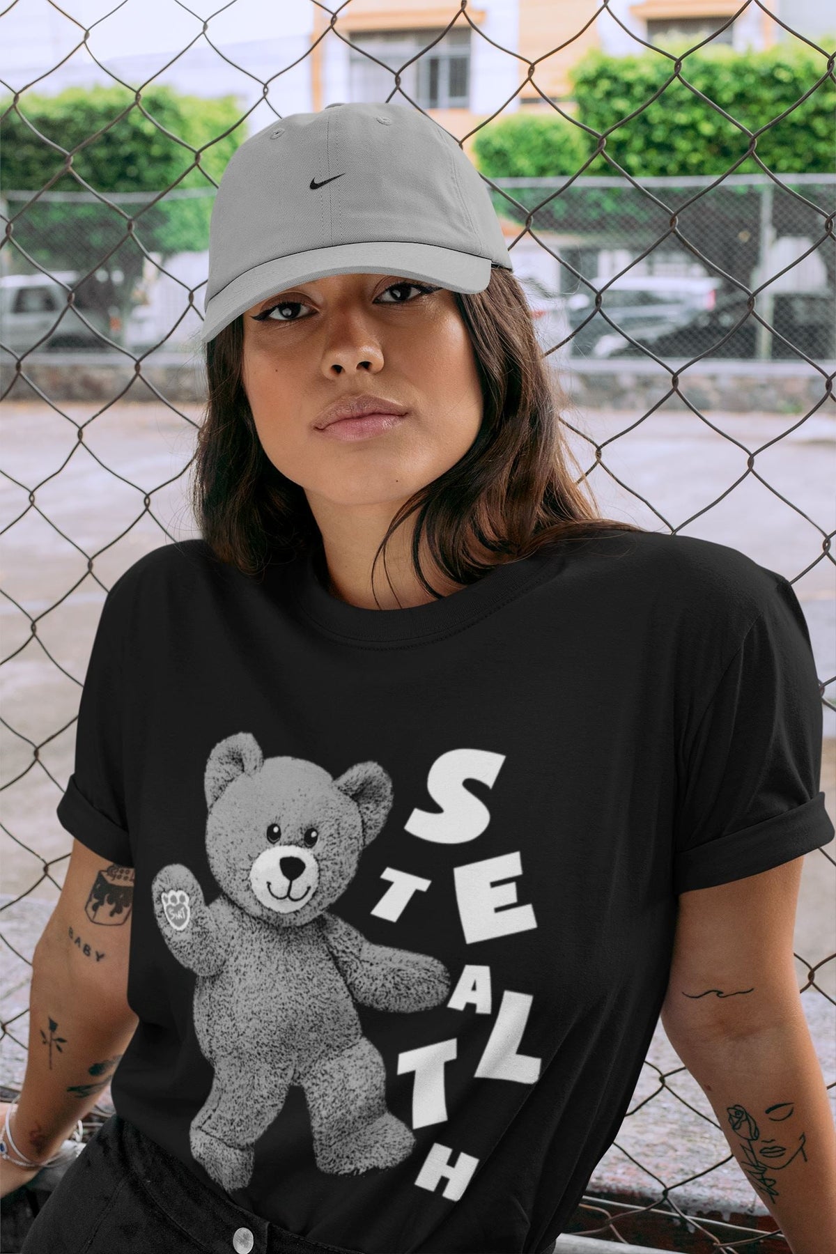 Jordan 12 Stealth Sneaker Matching T-Shirt Hello Bear Sneaker Tees Jordan 12 Stealth Sneaker Release Tees Crew Neck Tees