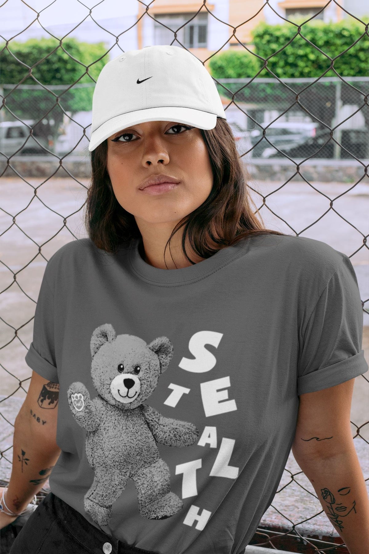 Jordan 12 Stealth Sneaker Matching T-Shirt Hello Bear Sneaker Tees Jordan 12 Stealth Sneaker Release Tees Crew Neck Tees