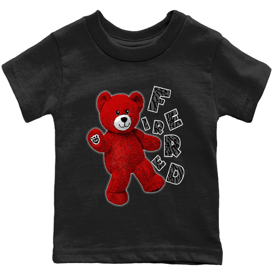 Jordan 3 Fire Red Sneaker Matching T-Shirt Hello Bear Sneaker Tees Jordan 3 Fire Red Sneaker Release Tees Kids Shirts