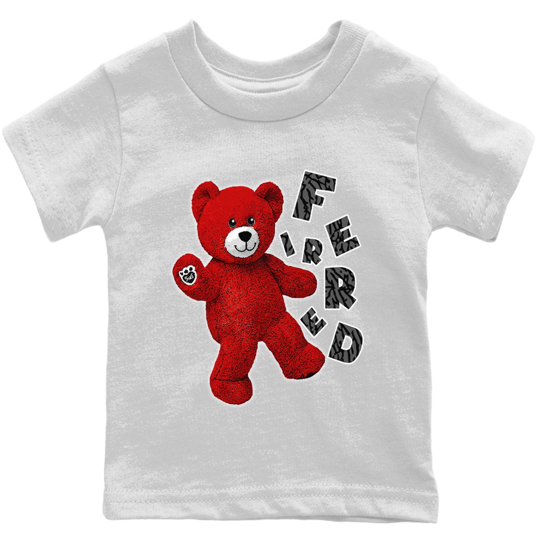 Jordan 3 Fire Red Sneaker Matching T-Shirt Hello Bear Sneaker Tees Jordan 3 Fire Red Sneaker Release Tees Kids Shirts