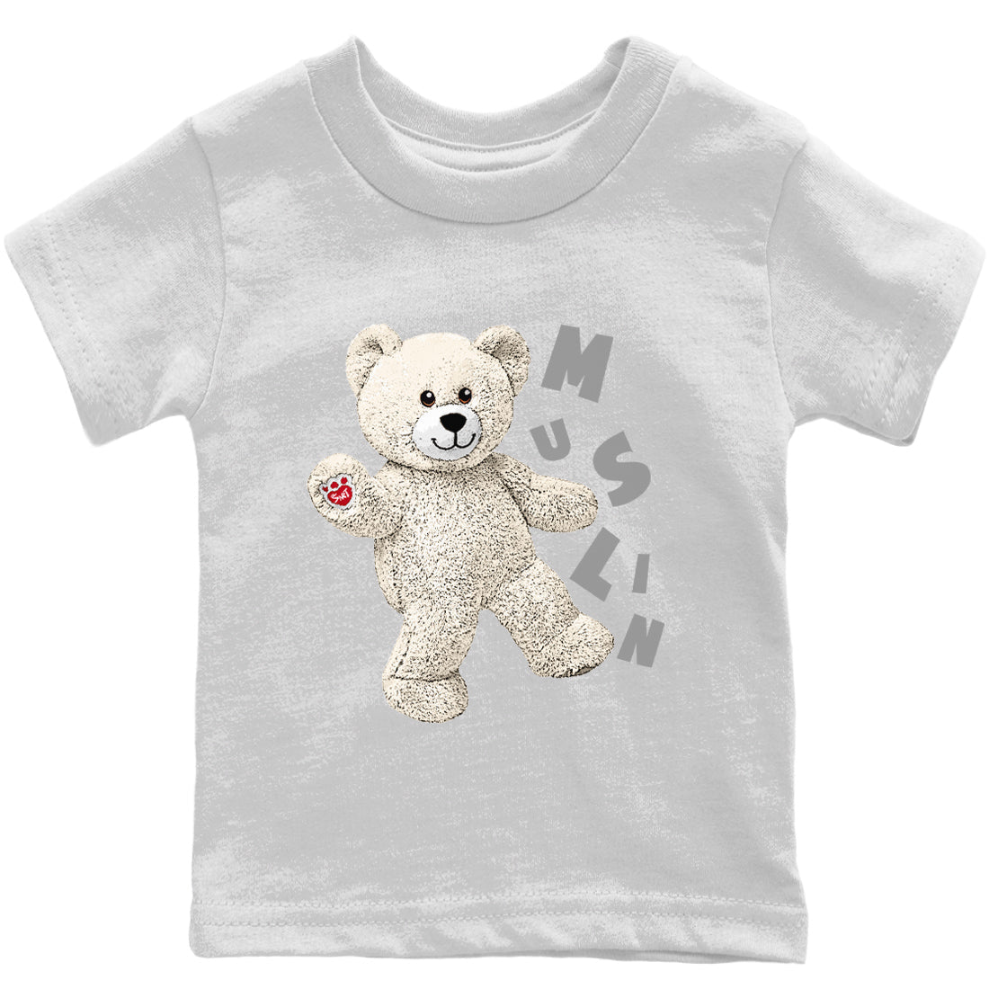 Jordan 3 Muslin Sneaker Matching T-Shirt Hello Bear Sneaker Tees Jordan 3 Muslin Sneaker Release Tees Kids Shirts