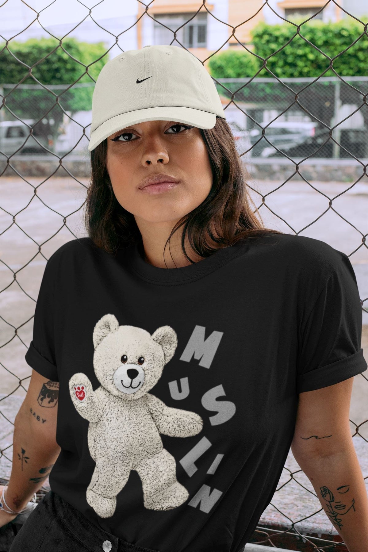 Jordan 3 Muslin Sneaker Matching T-Shirt Hello Bear Sneaker Tees Jordan 3 Muslin Sneaker Release Tees Crew Neck Tees