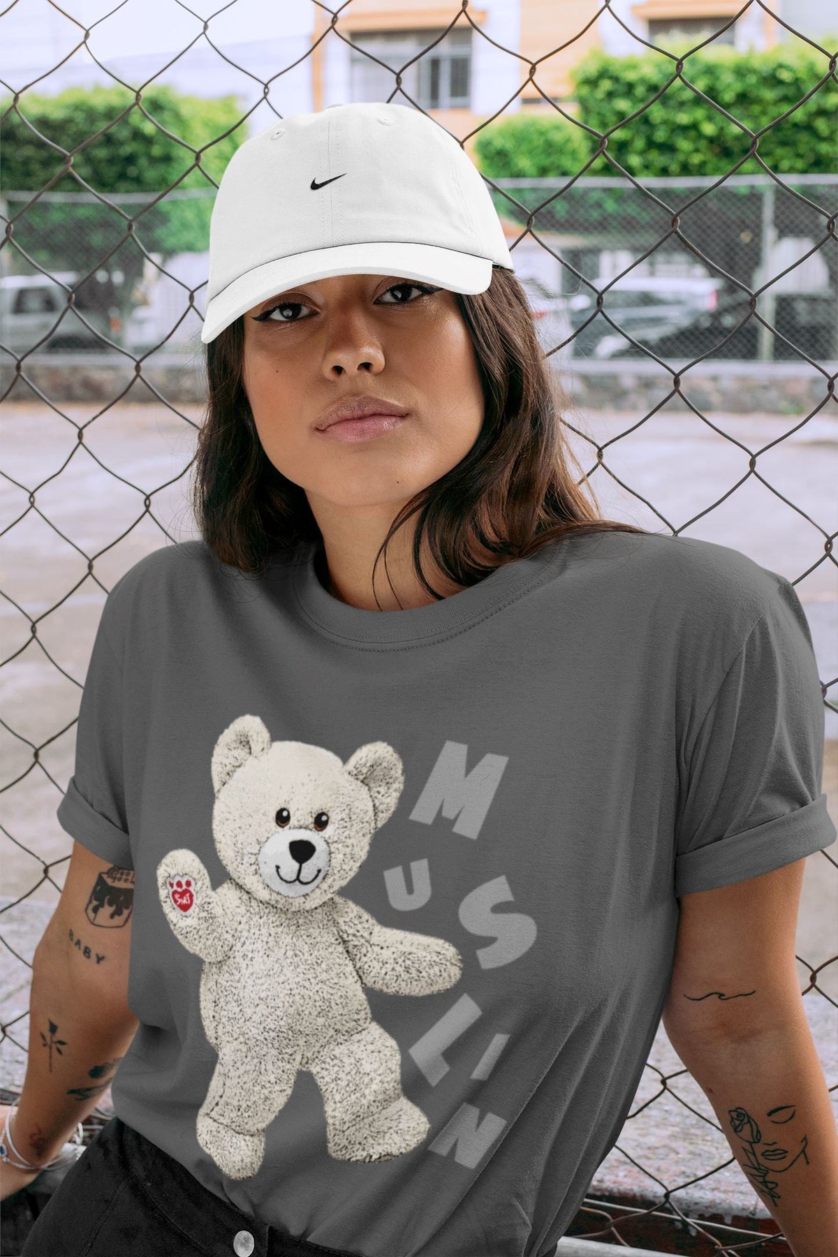 Jordan 3 Muslin Sneaker Matching T-Shirt Hello Bear Sneaker Tees Jordan 3 Muslin Sneaker Release Tees Crew Neck Tees
