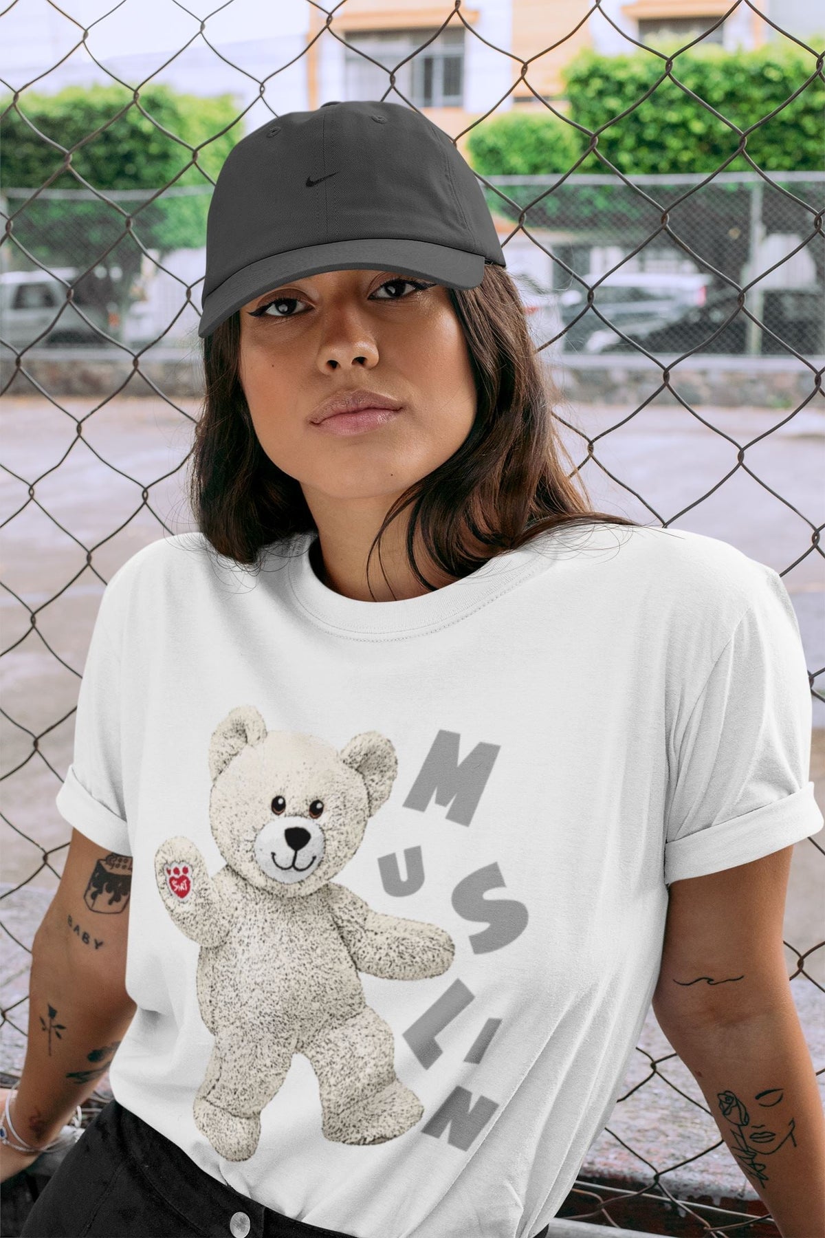 Jordan 3 Muslin Sneaker Matching T-Shirt Hello Bear Sneaker Tees Jordan 3 Muslin Sneaker Release Tees Crew Neck Tees