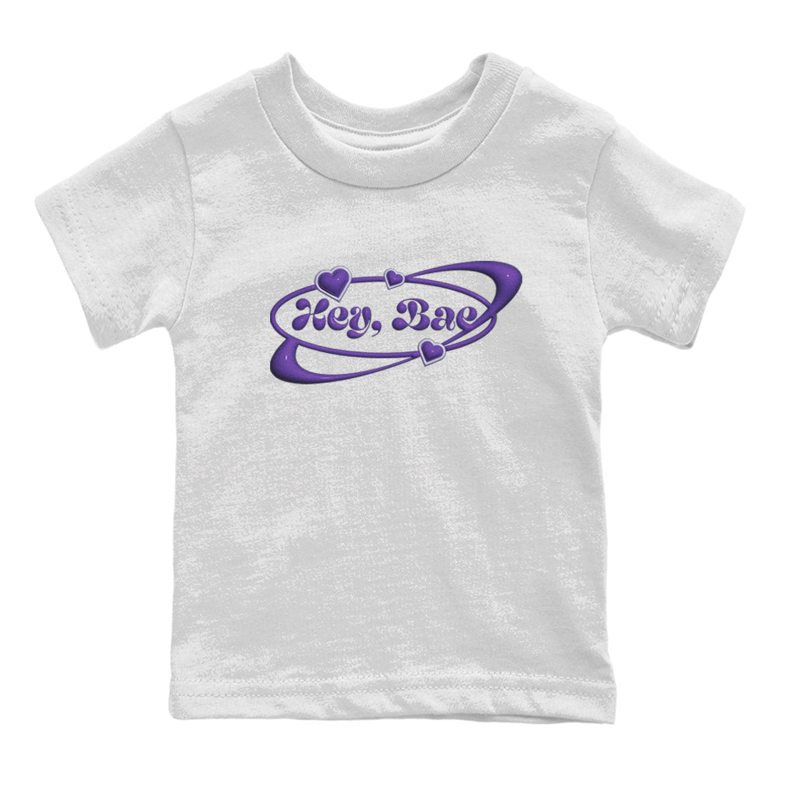 Air Jordan 12 Field Purple Sneaker Match Tees Hey Bae Sneaker Tees AJ12 Field Purple Sneaker Release Tees Kids Shirts White 2