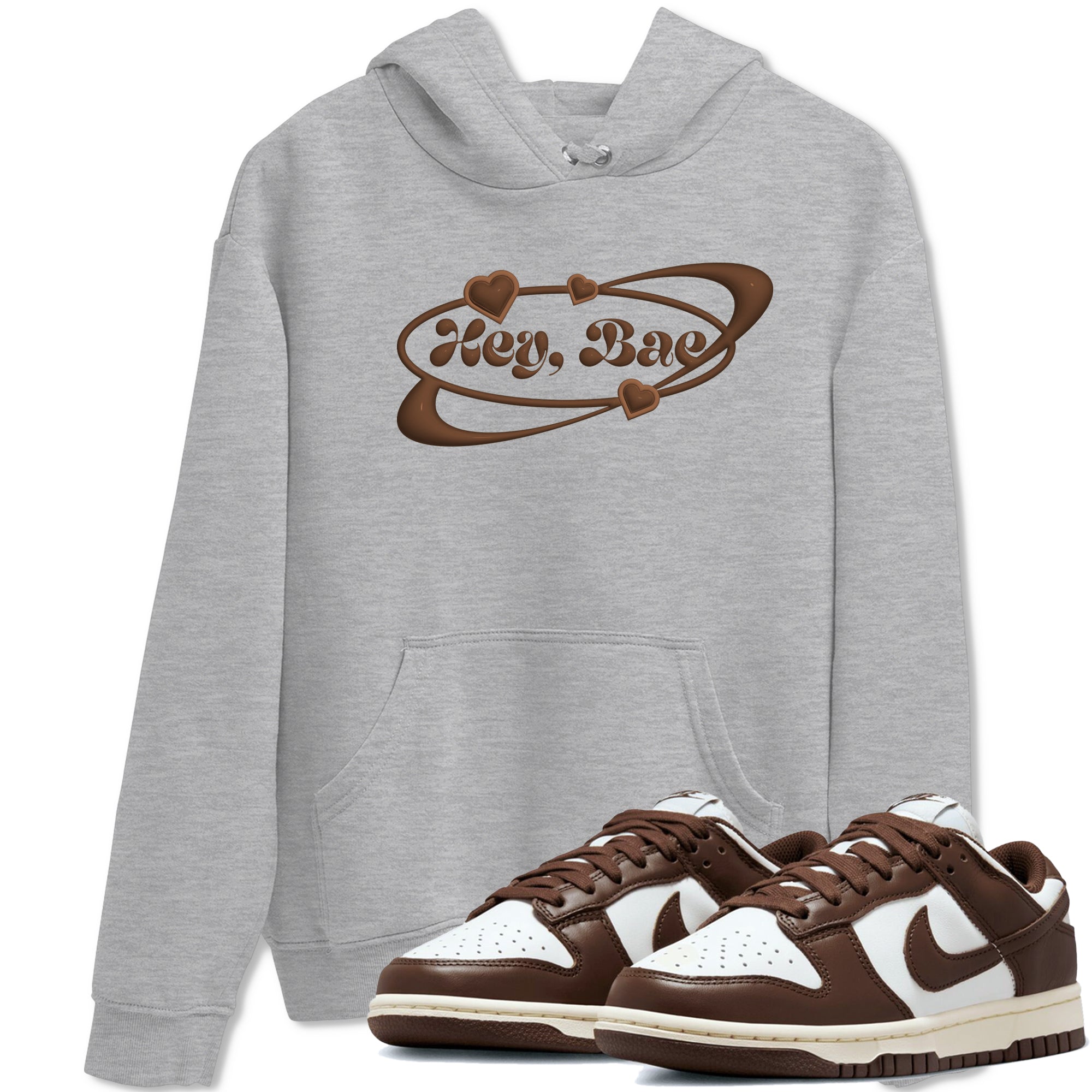 Dunk Cacao Wow shirt to match jordans Hey Bae sneaker match tees Nike Dunk Cacao Wow Drip Gear Zone Unisex Heather Grey 1 T-Shirt