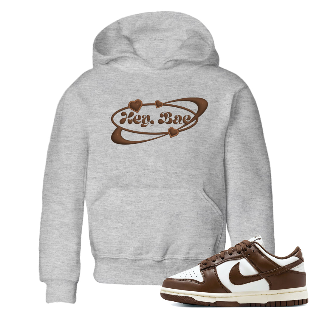 Dunk Cacao Wow shirt to match jordans Hey Bae sneaker match tees Nike Dunk Cacao Wow Drip Gear Zone Baby Toddler Heather Grey 1 T-Shirt
