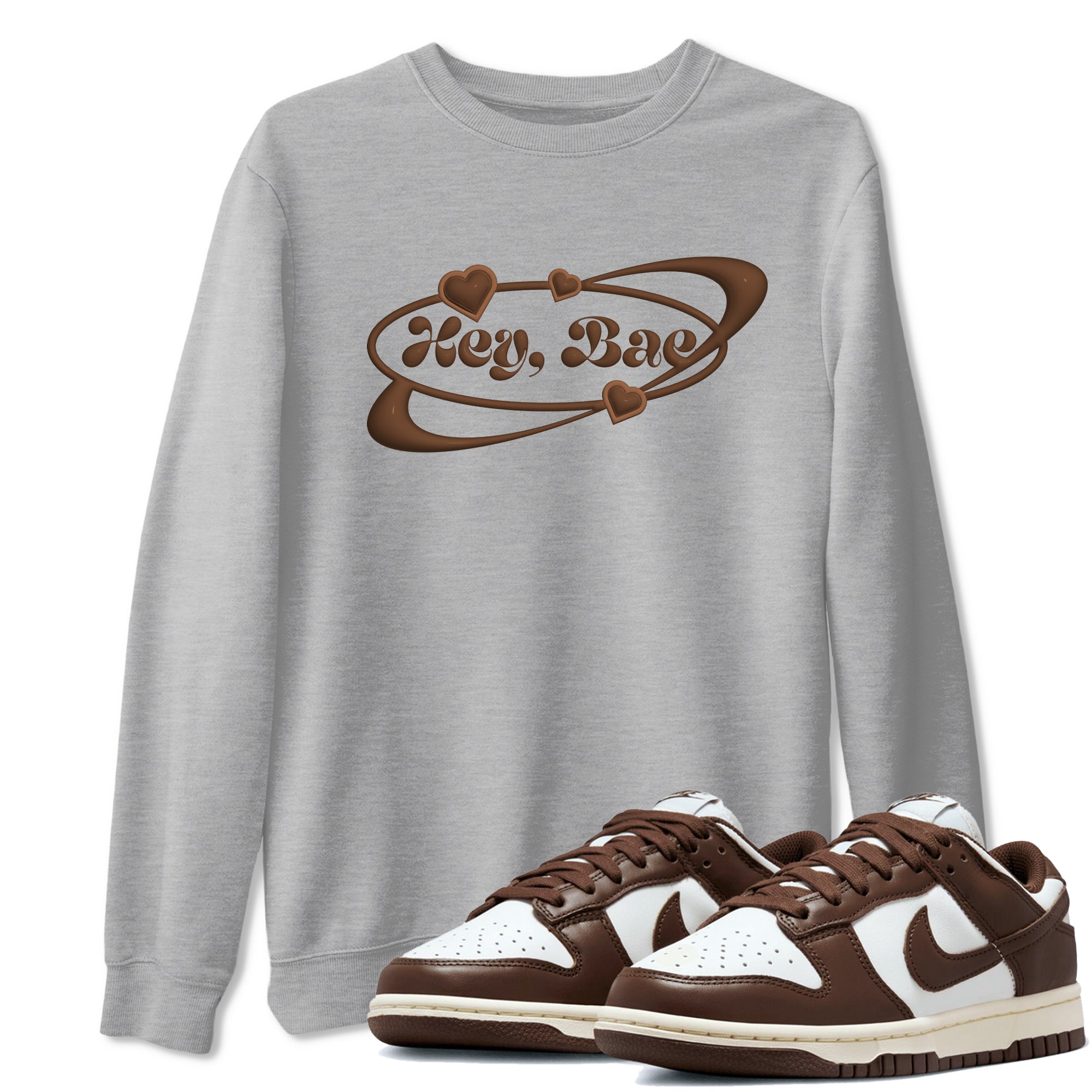 Dunk Cacao Wow shirt to match jordans Hey Bae sneaker match tees Nike Dunk Cacao Wow Drip Gear Zone Unisex Heather Grey 1 T-Shirt