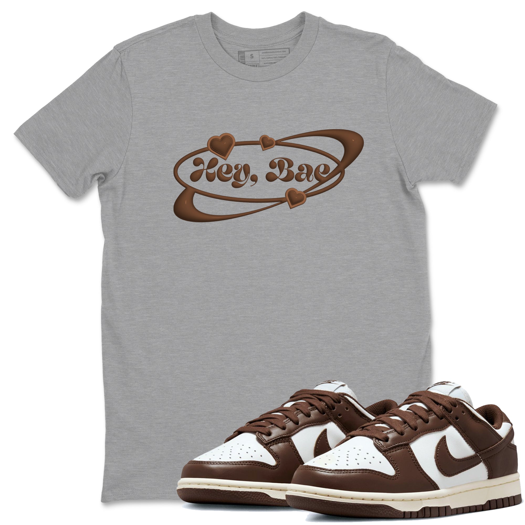 Dunk Cacao Wow shirt to match jordans Hey Bae sneaker match tees Nike Dunk Cacao Wow Drip Gear Zone Unisex Heather Grey 1 T-Shirt