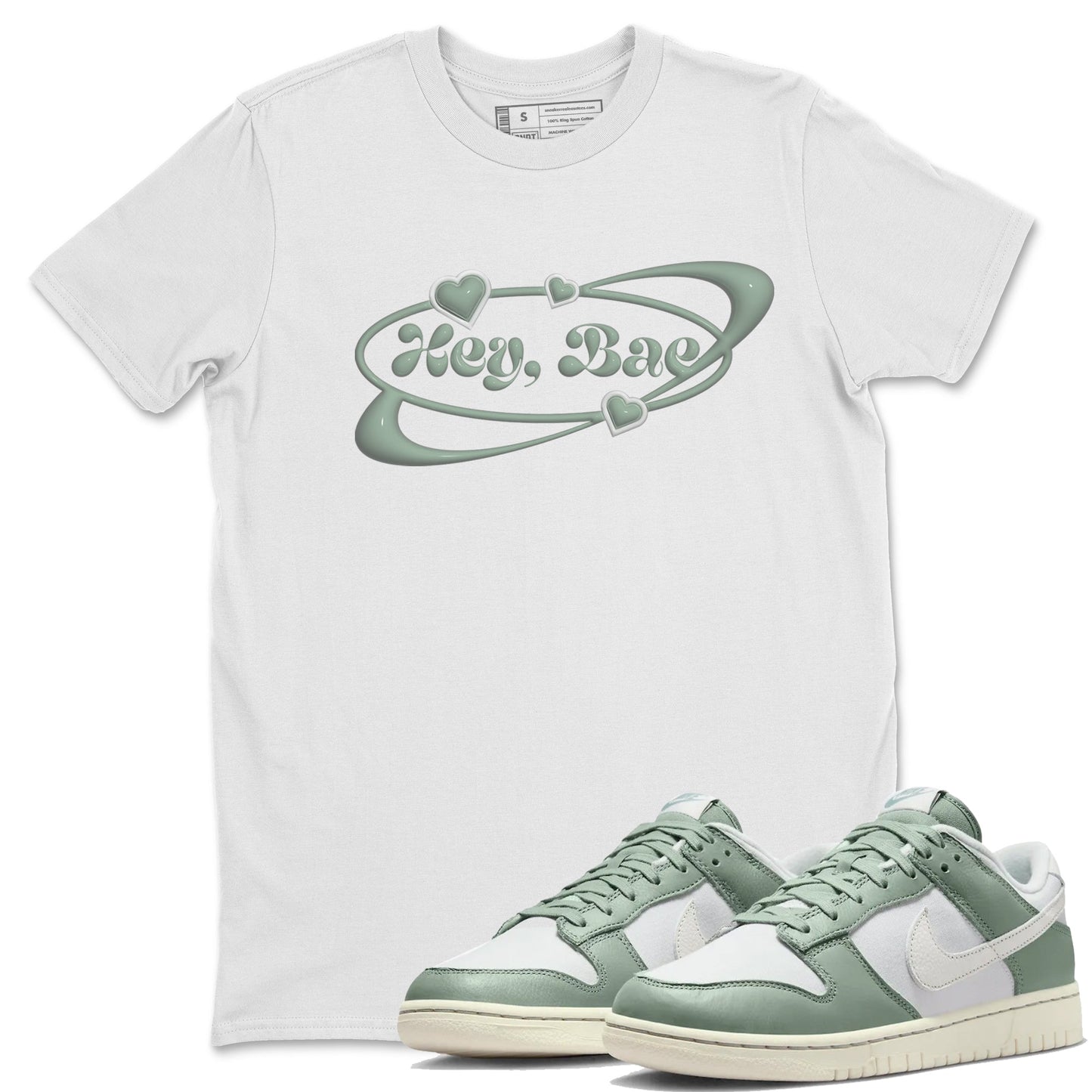 Dunk Mica Green Sneaker Match Tees Hey Bae Sneaker Tees Dunk Low Mica Green Sneaker Release Tees Unisex Shirts White 1