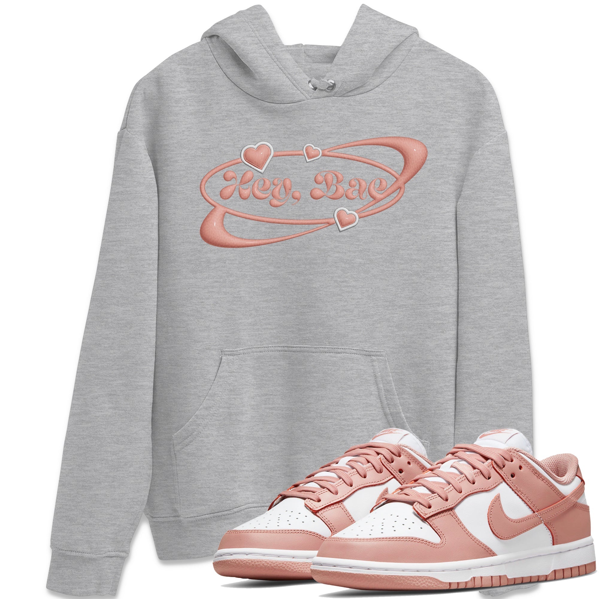 Dunk Rose Whisper shirt to match jordans Hey Bae Streetwear Sneaker Shirt Nike Dunk LowRose Whisper Drip Gear Zone Sneaker Matching Clothing Unisex Heather Grey 1 T-Shirt