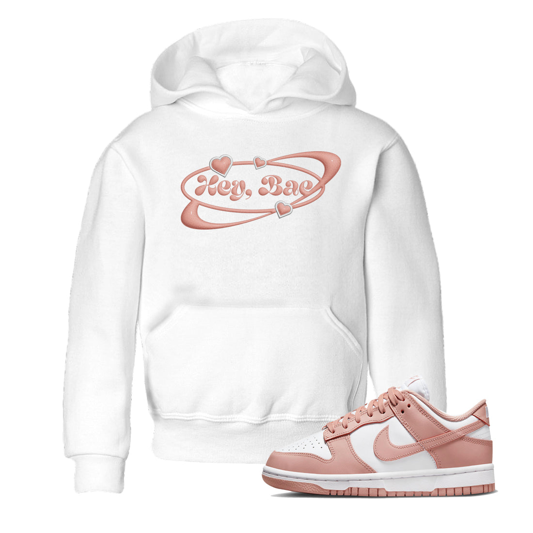 Dunk Rose Whisper shirt to match jordans Hey Bae Streetwear Sneaker Shirt Nike Dunk LowRose Whisper Drip Gear Zone Sneaker Matching Clothing Baby Toddler White 1 T-Shirt