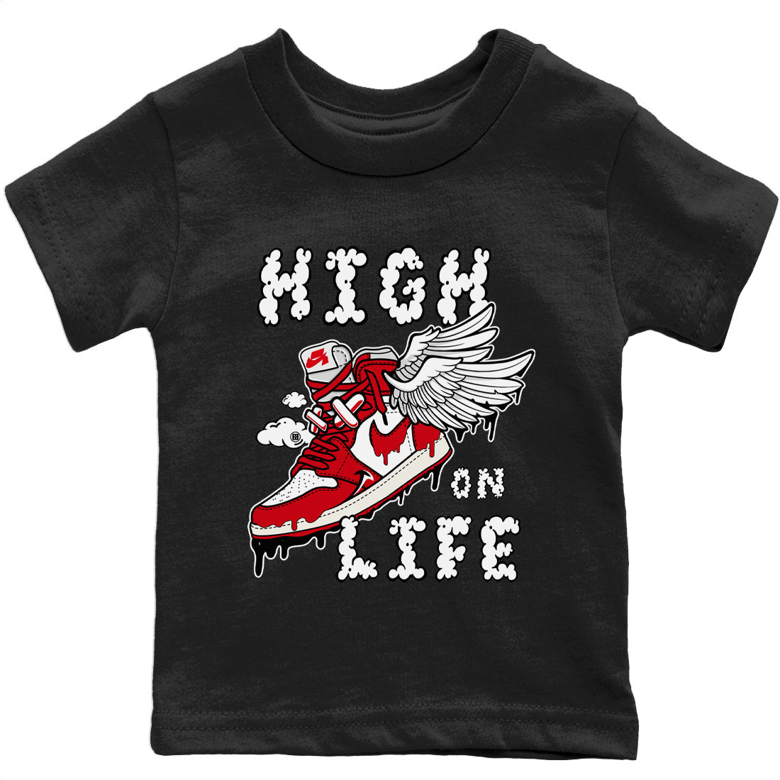 Jordan 1 Newstalgia Sneaker Matching T-Shirt High On Life Sneaker Tees Jordan 1 Newstalgia Sneaker Release Tees Kids Shirts