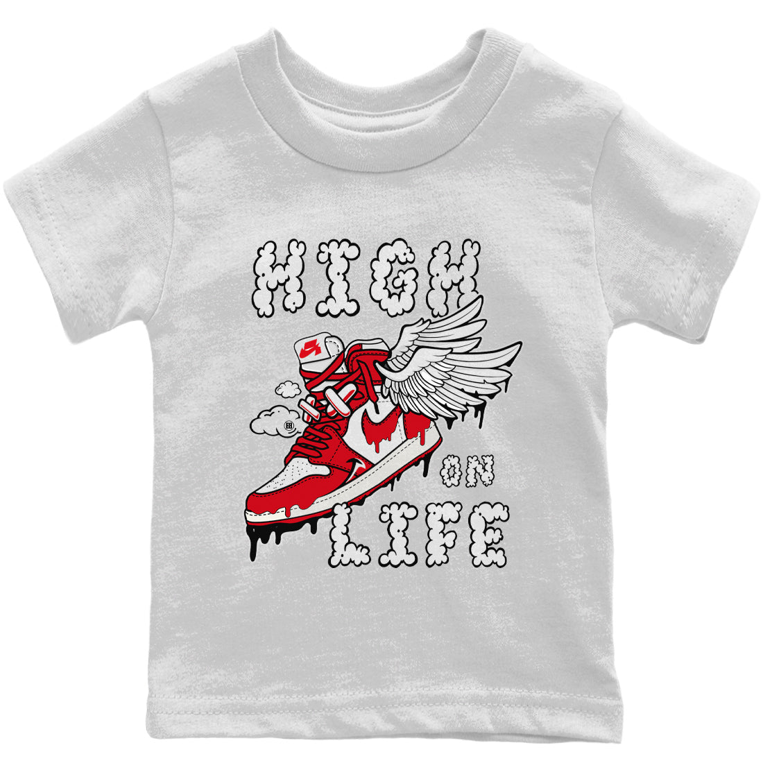 Jordan 1 Newstalgia Sneaker Matching T-Shirt High On Life Sneaker Tees Jordan 1 Newstalgia Sneaker Release Tees Kids Shirts