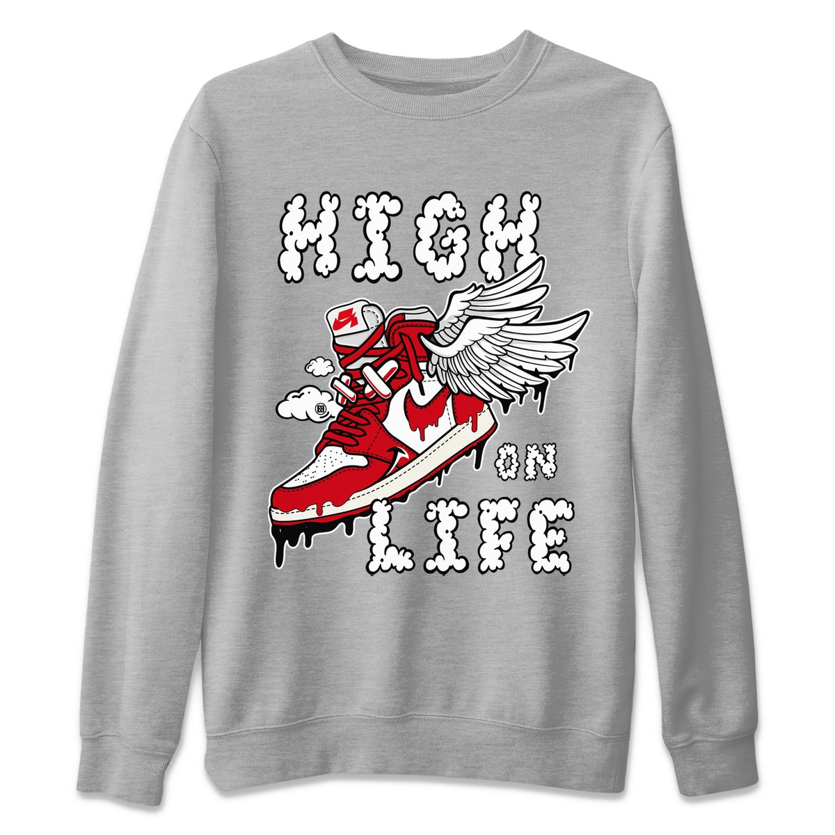 Jordan 1 Newstalgia Sneaker Matching T-Shirt High On Life Sneaker Tees Jordan 1 Newstalgia Sneaker Release Tees Crew Neck Tees