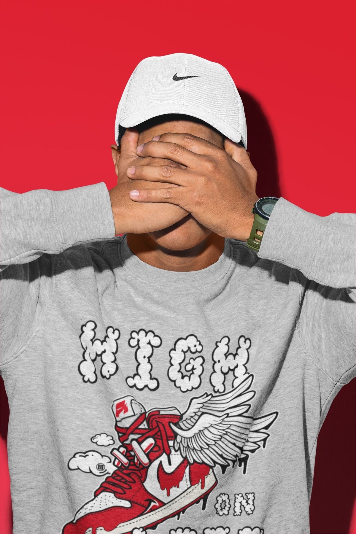 Jordan 1 Newstalgia Sneaker Matching T-Shirt High On Life Sneaker Tees Jordan 1 Newstalgia Sneaker Release Tees Crew Neck Tees