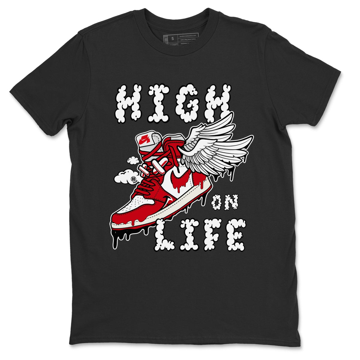 Jordan 1 Newstalgia Sneaker Matching T-Shirt High On Life Sneaker Tees Jordan 1 Newstalgia Sneaker Release Tees Crew Neck Tees