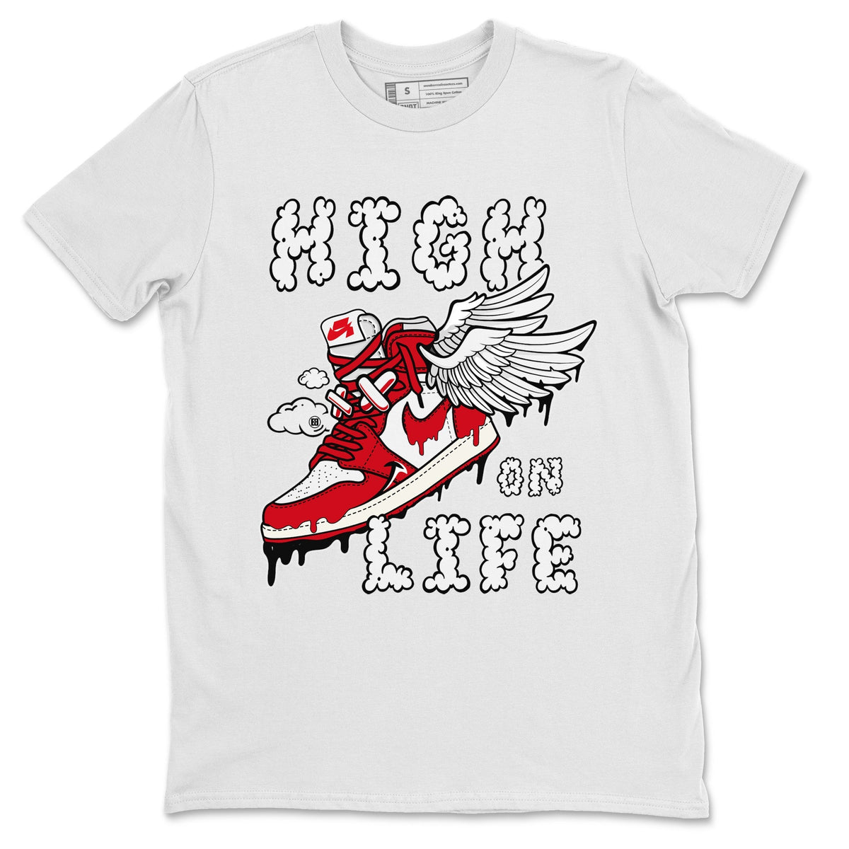 Jordan 1 Newstalgia Sneaker Matching T-Shirt High On Life Sneaker Tees Jordan 1 Newstalgia Sneaker Release Tees Crew Neck Tees