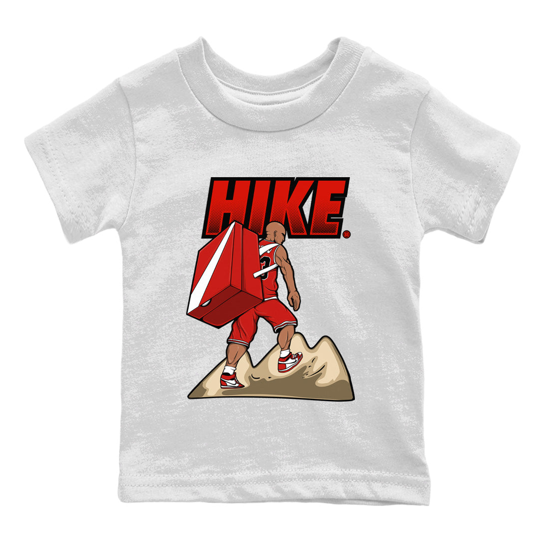 Air Jordan 1 Chicago Sneaker Match Tees Hike Streetwear Sneaker Shirt Air Jordan 1 Retro Chicago Sneaker Release Tees Kids Shirts White 2