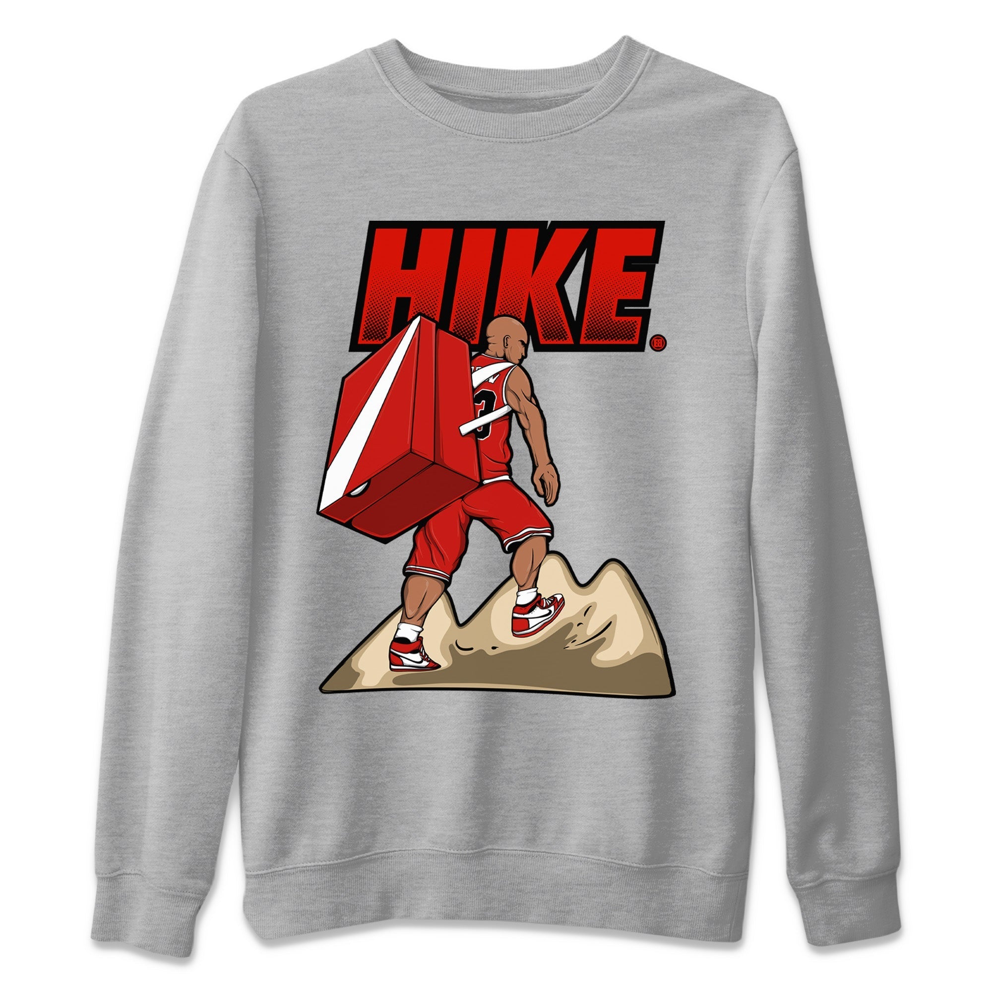 Air Jordan 1 Chicago Sneaker Match Tees Hike Streetwear Sneaker Shirt Air Jordan 1 Retro Chicago Sneaker Release Tees Unisex Shirts Heather Grey 2