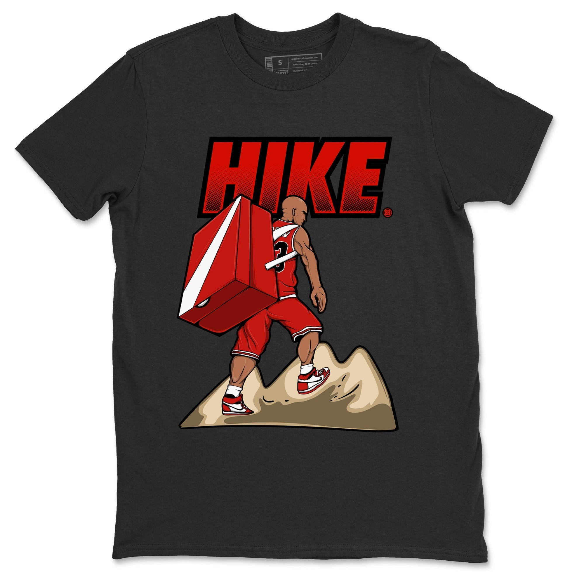 Air Jordan 1 Chicago Sneaker Match Tees Hike Streetwear Sneaker Shirt Air Jordan 1 Retro Chicago Sneaker Release Tees Unisex Shirts Black 2