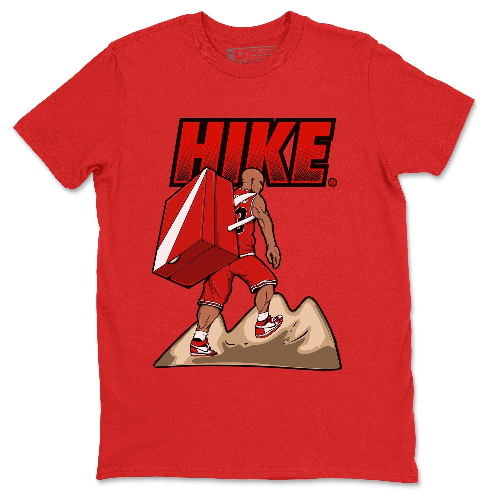 Air Jordan 1 Chicago Sneaker Match Tees Hike Streetwear Sneaker Shirt Air Jordan 1 Retro Chicago Sneaker Release Tees Unisex Shirts Red 2