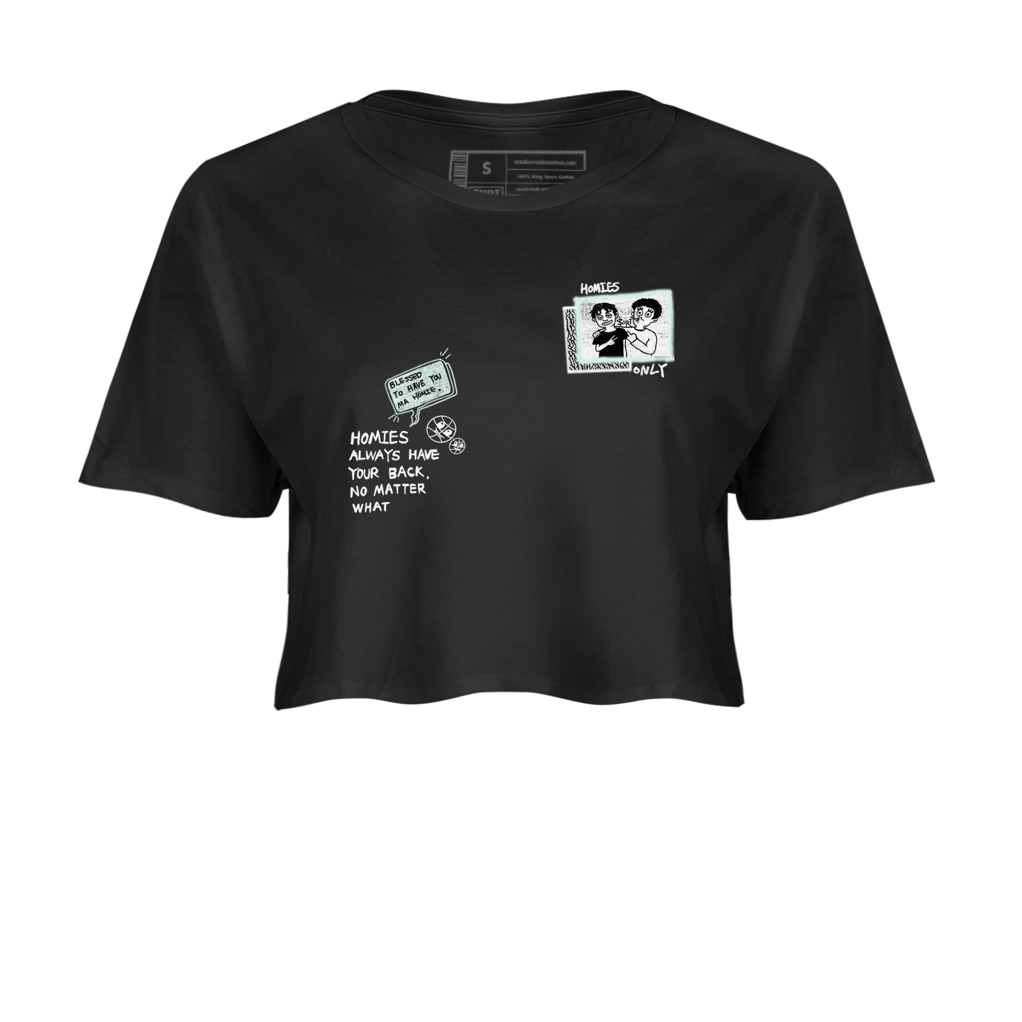 3s Green Glow shirt to match jordans Homies Only sneaker tees Air Jordan 3 Green Glow Drip Gear Zone Black 2 crop length shirt