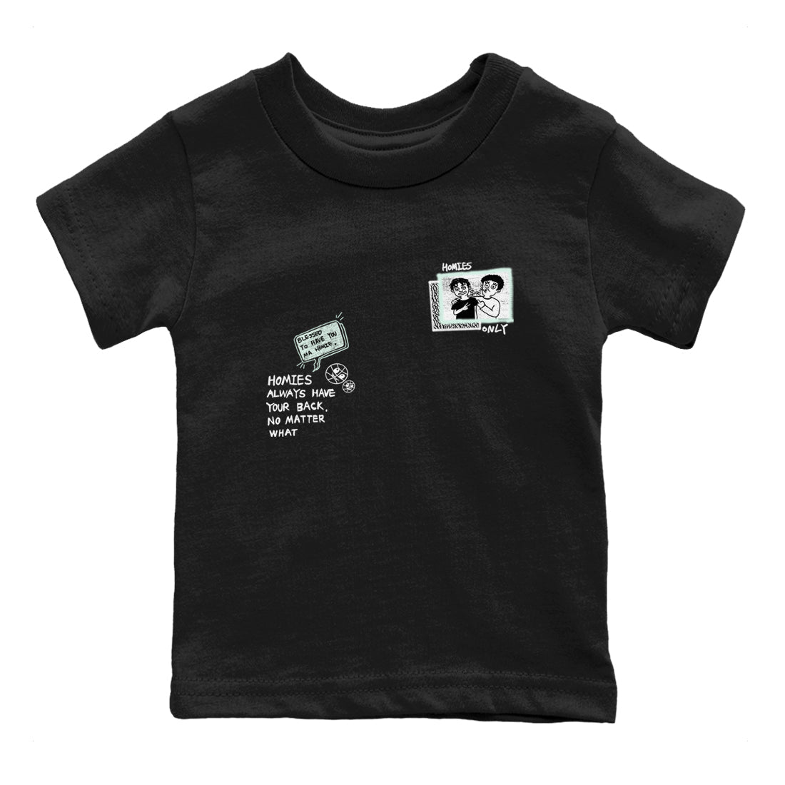 3s Green Glow shirt to match jordans Homies Only sneaker tees Air Jordan 3 Green Glow Drip Gear Zone baby toddler Black 2 cotton Shirt