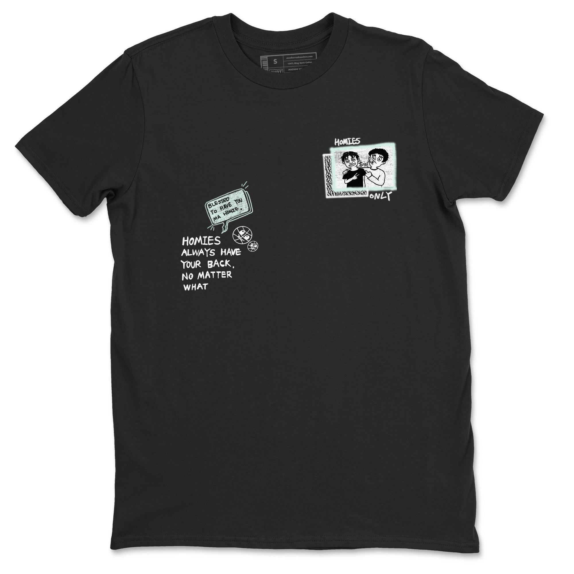 3s Green Glow shirt to match jordans Homies Only sneaker tees Air Jordan 3 Green Glow Drip Gear Zone unisex cotton Black 2 crew neck shirt
