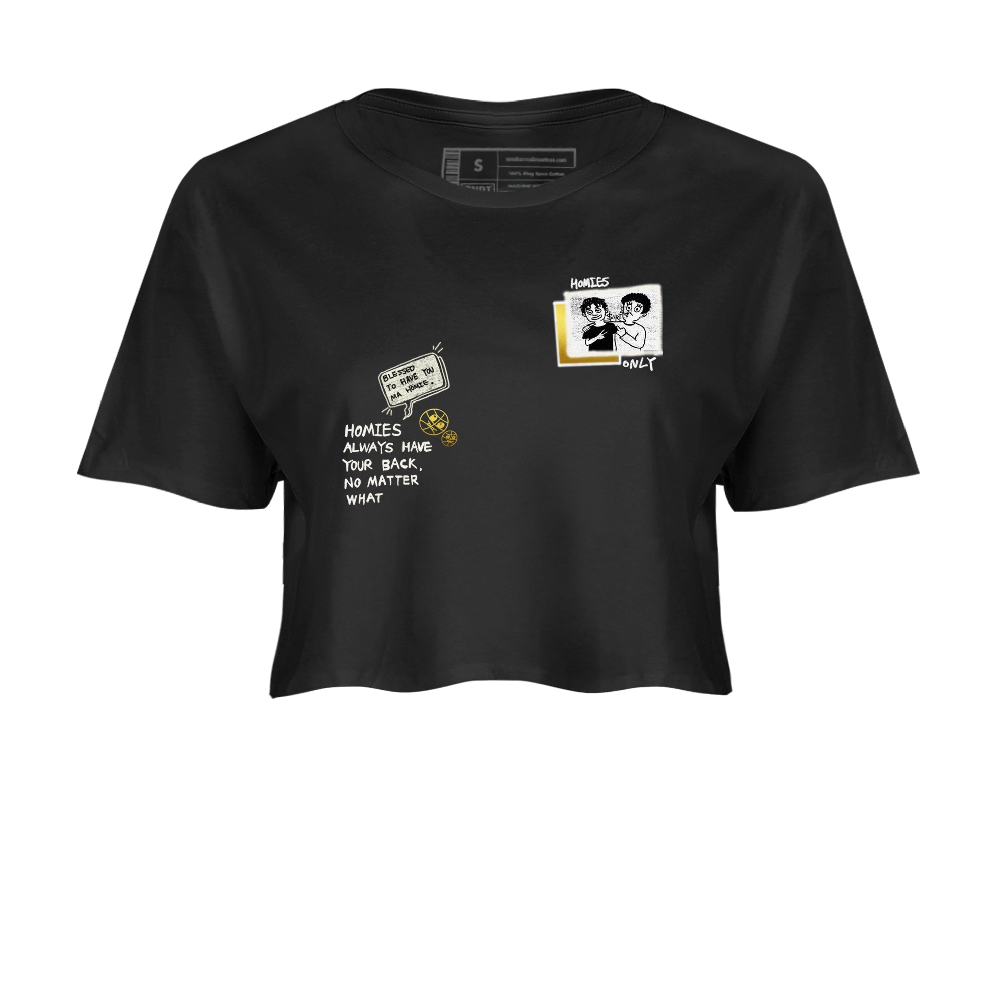Air Jordan 4 WMNS Sail shirt to match jordans Homies Only sneaker tees 4s Sail Drip Gear Zone Black 2 crop length shirt