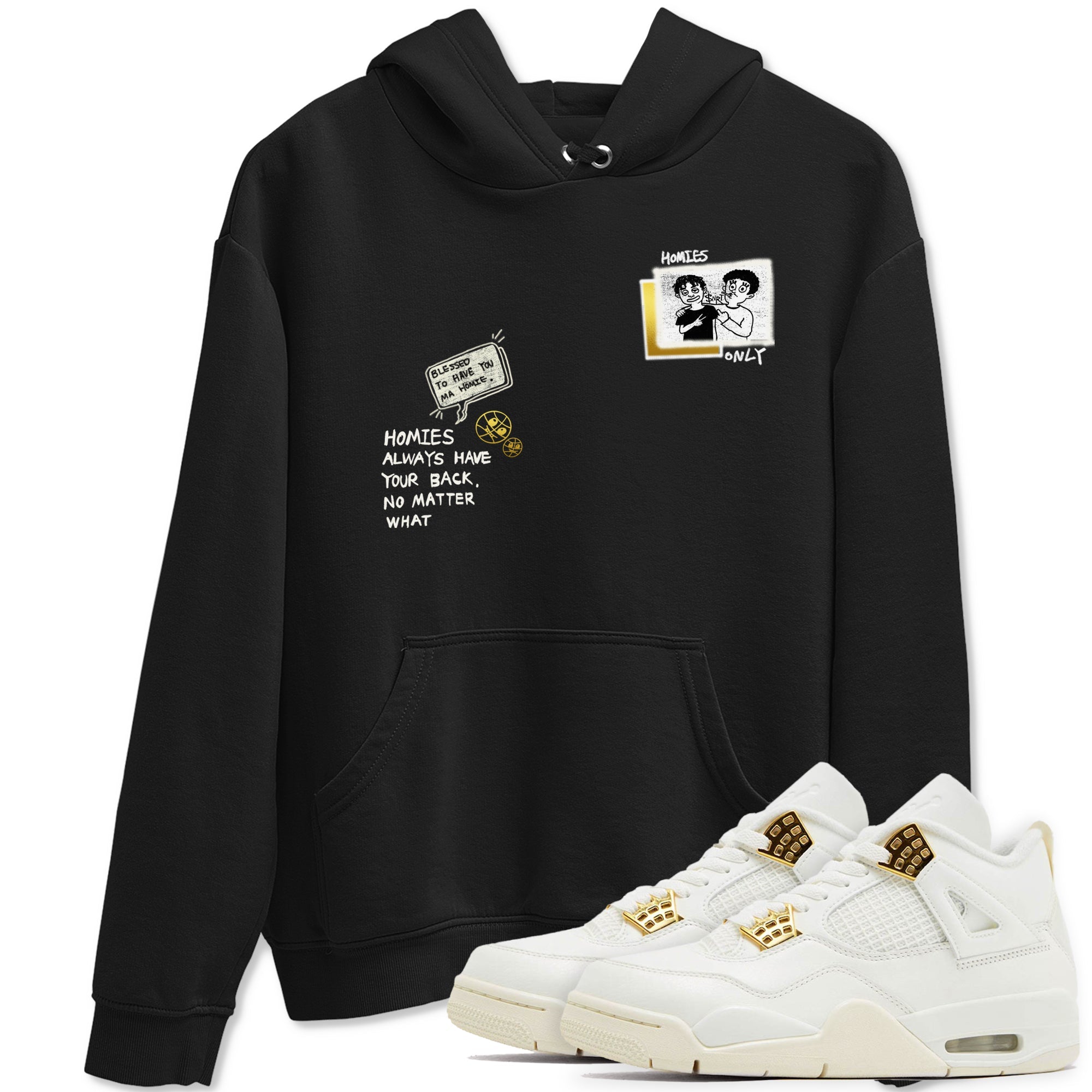 Air Jordan 4 WMNS Sail shirt to match jordans Homies Only sneaker tees 4s Sail Drip Gear Zone unisex cotton Black 1 crew neck shirt
