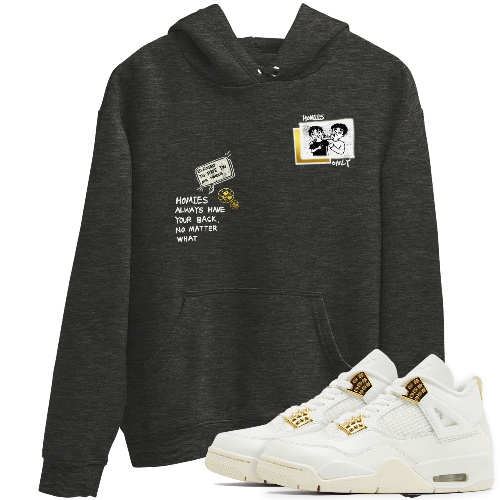 Air Jordan 4 WMNS Sail shirt to match jordans Homies Only sneaker tees 4s Sail Drip Gear Zone unisex cotton Charcoal Heather 1 crew neck shirt