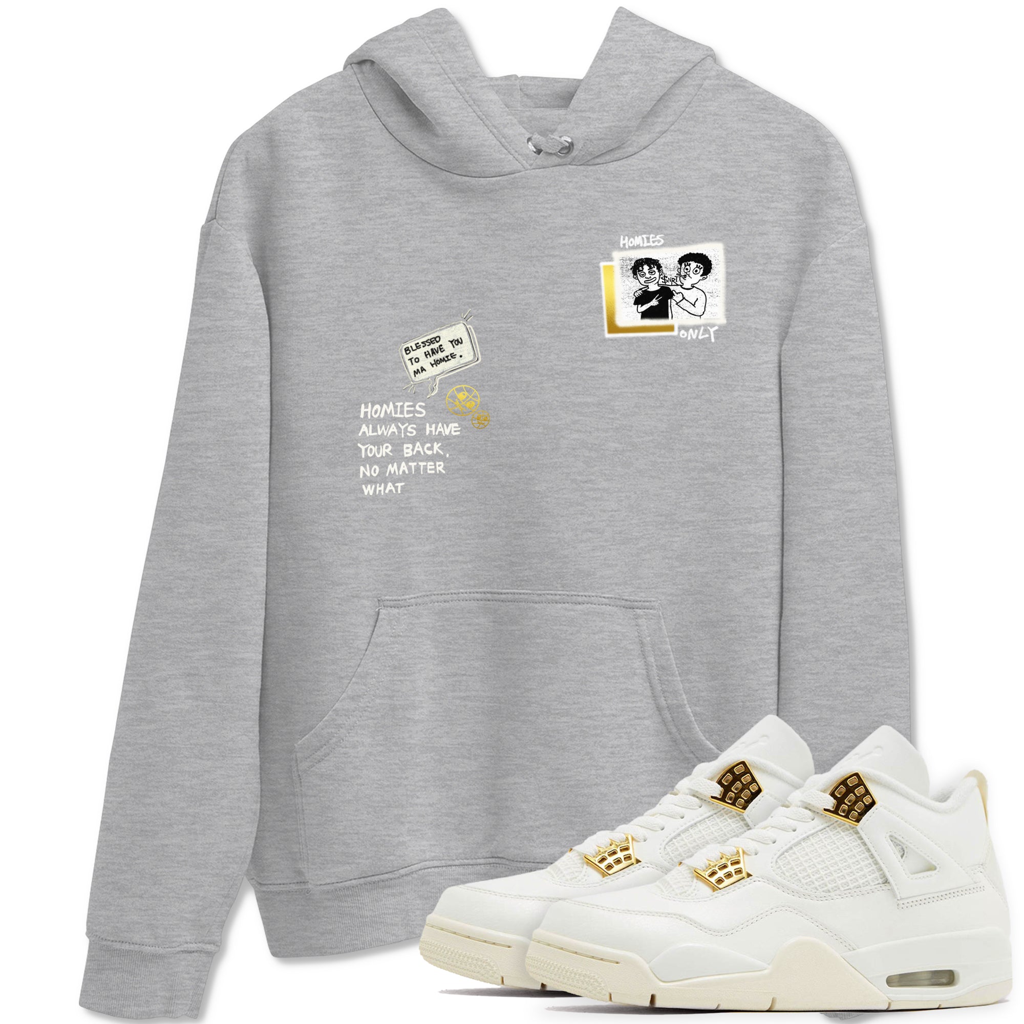 Air Jordan 4 WMNS Sail shirt to match jordans Homies Only sneaker tees 4s Sail Drip Gear Zone unisex cotton Heather Grey 1 crew neck shirt