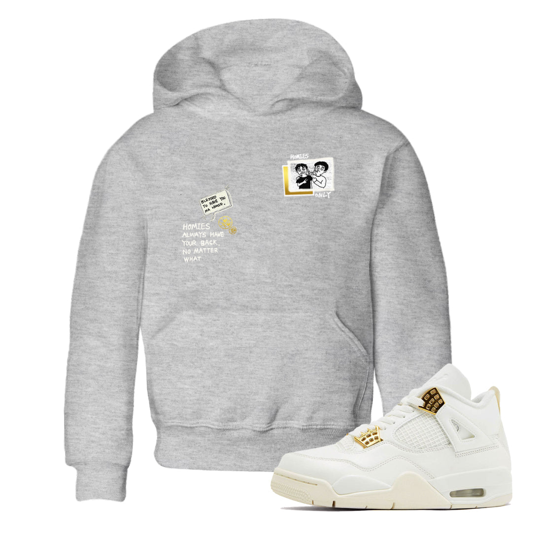 Air Jordan 4 WMNS Sail shirt to match jordans Homies Only sneaker tees 4s Sail Drip Gear Zone baby toddler Heather Grey 1 cotton Shirt