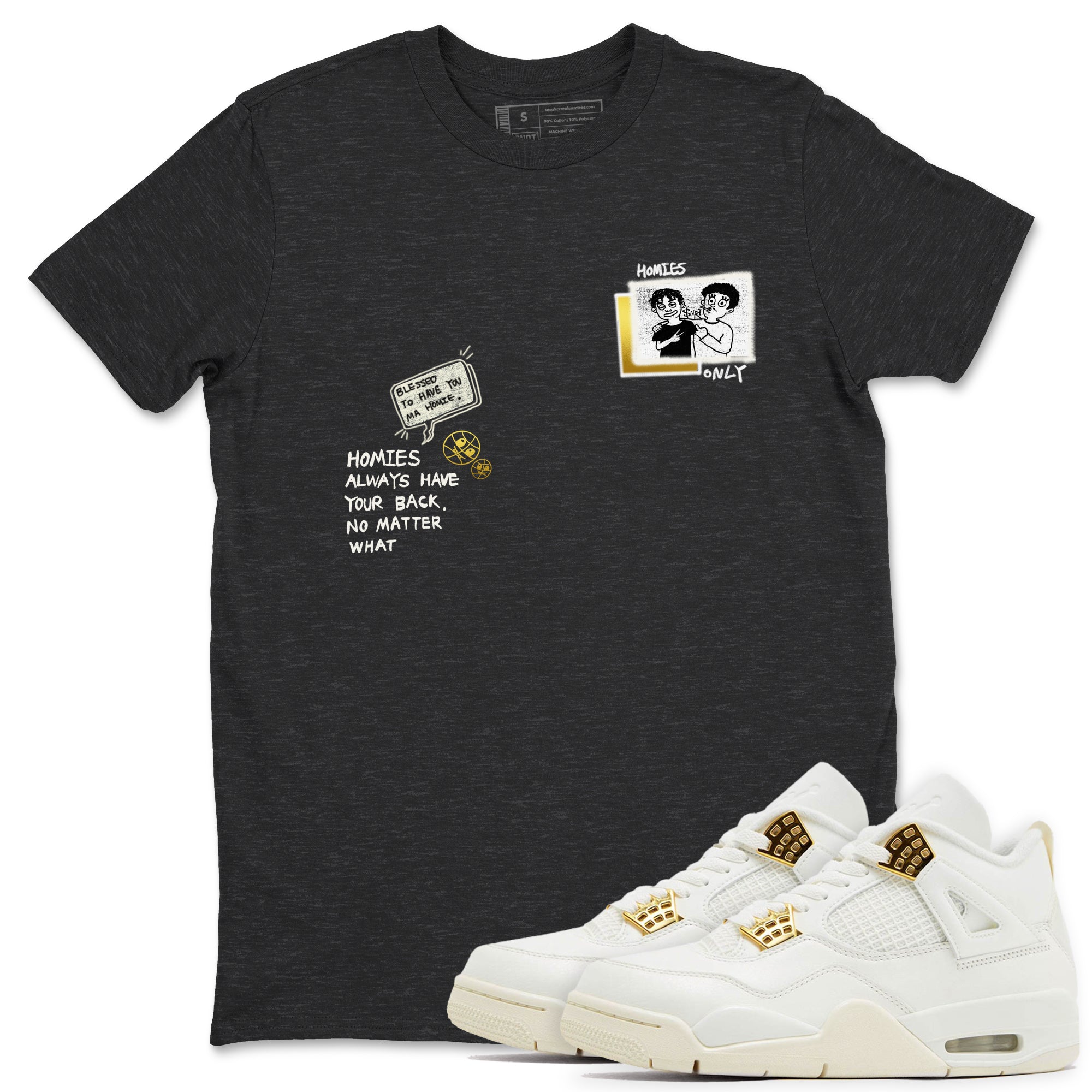 Air Jordan 4 WMNS Sail shirt to match jordans Homies Only sneaker tees 4s Sail Drip Gear Zone unisex cotton Charcoal Heather 1 crew neck shirt