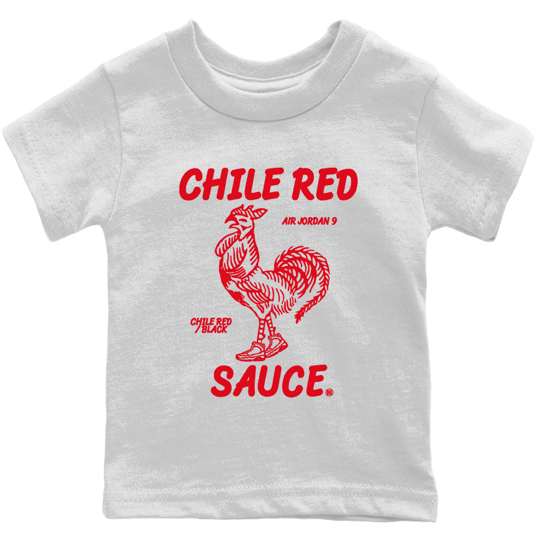 Jordan 9 Chile Red Shirt To Match Jordans Hot Sauce Sneaker Tees Jordan 9 Chile Red Drip Gear Zone Sneaker Matching Clothing Kids Shirts