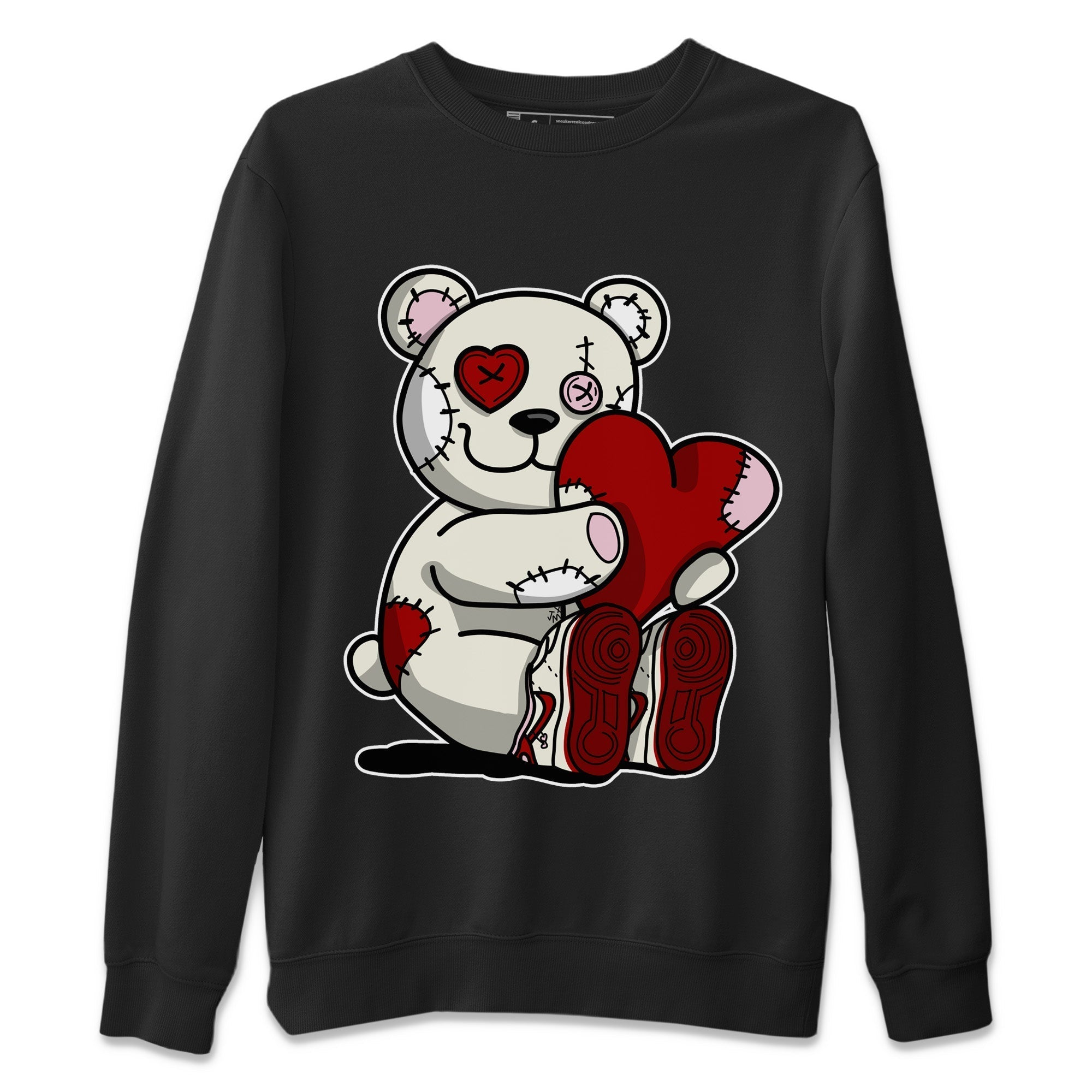 Air Force 1 Valentines Day Sneaker Match Tees Hugging Bear Sneaker Tees Air Force 1 Valentines Day Jordan to match sneaker T-Shirt Crew Neck Shirts